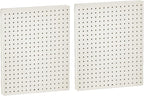 Azar Displays 771620-WHT Plastic Pegboard for Wall Organization - Garage Tool Organizer Wall Mount (Pack of 2) - 1-Sided Dura