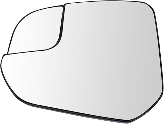 TRQ Driver Side Mirror Glass Heated Snap On Compatible with 2014-2022 Ford Transit Connect FO1324168