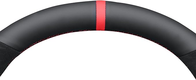 MEWANT Hand Stitched Steering Wheel Cover for Tesla Model 3 2017-2023 / Model Y 2020-2023 for Tesla Model 3/Y Accessories