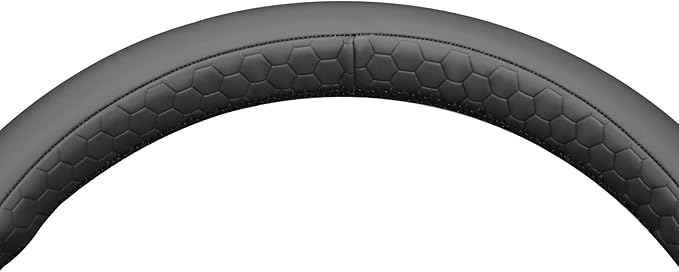 MEWANT DIY Stitching Real Leather Steering Wheel Cover Wrap for Tesla Model 3 Highland 2023-2025/Model Y 2025 Highland for Tesla Model 3/Model Y Accessories(3D Style)