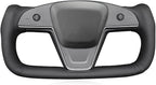 MEWANT Hand Stitched Tesla Model S Yoke Steering Wheel Cover Wrap for Tesla Model S 2021-2023 / Model X 2021-2023 Tesla Yoke Steering Wheel Accessories