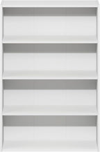 Furinno Basic Book Shelf, 4-Tier Bookcase with Open Shelf, Bookshelf, Cube Storage Organizer, 6 x 24 x 35, for Living Room, B