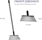 Multifunctional Garden Flat Shovel，57" Heavy Duty Stainless Steel Cleaning Tool with Adjustable Handle for Weeding, Lawn Edging, Snow/Ice Removal & Digging, Durable Outdoor Spade & Scraper