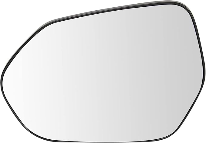 TRQ Driver Side Mirror Glass Heated Without Blind Spot Compatible with 2018-2022 Toyota Camry TO1324140