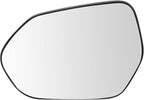 TRQ Driver Side Mirror Glass Heated Without Blind Spot Compatible with 2018-2022 Toyota Camry TO1324140