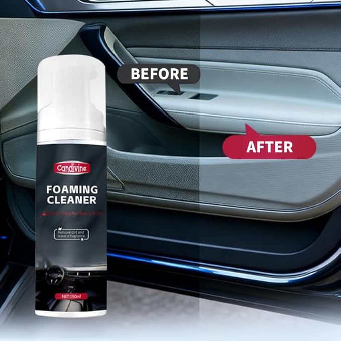 2Pcs Multi-Purpose Foam Cleaner for Car Interior Upholstery Cleaner Foam for Seats,Carpets, Dashboard, Mats, Leather, Vinyl, 