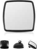 Lower Door Mirror Compatible with International Durastar Workstar Prostar 2002–2023, Truck Side Rear View Mirror, Wide Angle, Black ABS Housing, Universal Left & Right