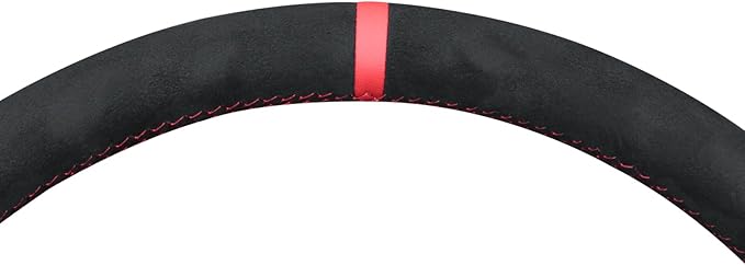 MEWANT Hand Stitched Steering Wheel Cover for Chevy Silverado 1500 2003-2006 Black Hive Embossed Athsuede Steering Wrap