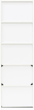 Furinno LUDER Book Shelf, 5-Tier Bookshelf, Bookcase with Open Shelves, 9.4 x 15.8 x 52, Easy Assembly, for Living Room, Bedr