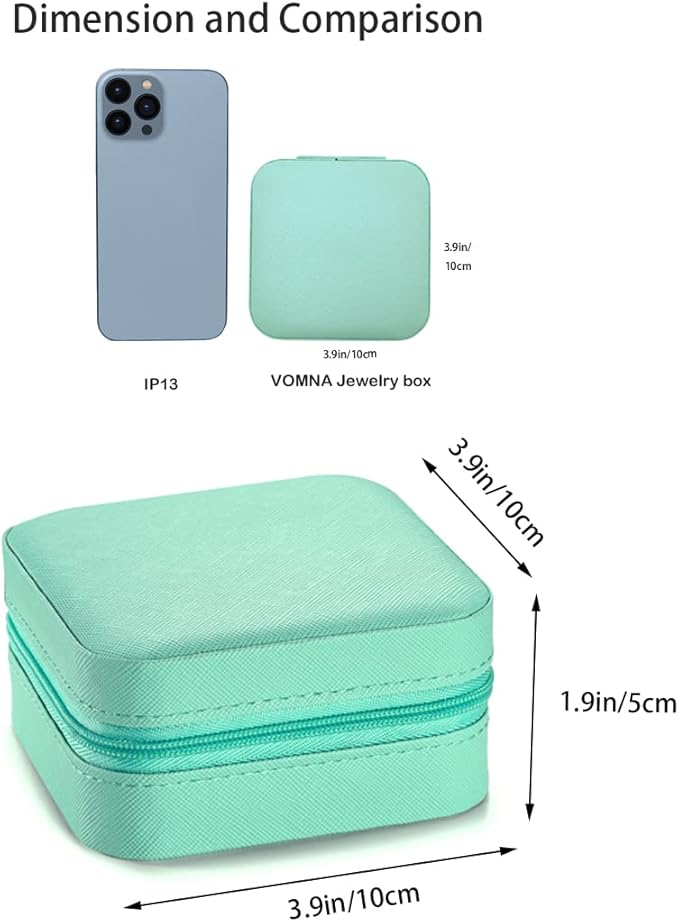5pack/PU Leather Travel Jewelry Case, Mini Jewelry Box, Small Jewelry Organizer Portable Display Jewelry Storage Case for Rin