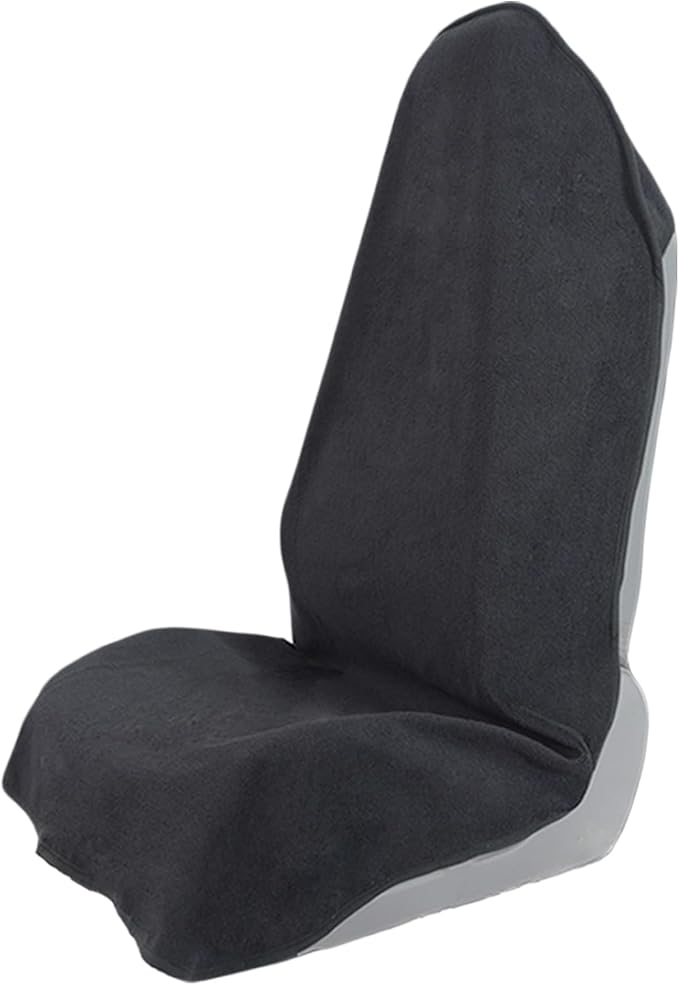 Towel Car Seat Covers - Super Absorbent Front Seat Protectors for Gym, Pets & Travel | Quick-Dry Towel Fabric | Universal Non