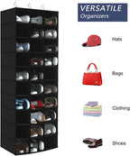 coastal rose Hanging Shoe Organizer for Closet, 30 Sections Hanging Closet Organizers and Storage Shelves, Space Saving Hangi