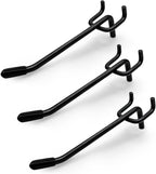 4 Inch Black Pegboard Hooks, 36 Pack– Heavy Duty Tool Hangers Compatible with 1/4″ Thick Pegboards (Fits Standard 3/16″ Holes