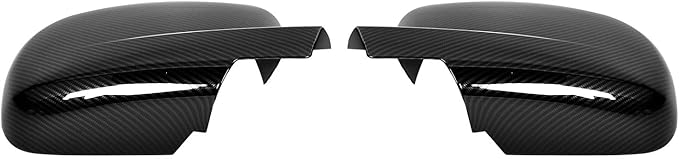 Rearview Mirror Fully Caps Covers Compatible with 2007-2014 Chevy Silverado GMC Sierra Avalanche Tahoe Suburban Yukon Escalade ESV Left Right Side View Mirror Cover Caps, Carbon Fiber