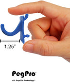 PegPro® J Hooks Kit for Standard “Wood Fiber” pegboard – Durable Plastic Pegboard Hooks - for Garage, Kitchen, Craft Room, an