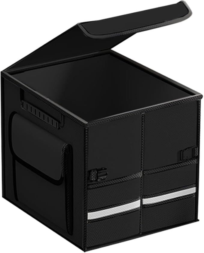 Car Trunk Organizer, Collapsible Multi Compartment Waterproof Sturdy Vehicle Trunk Container Box, Sturdy Automotive Interior S