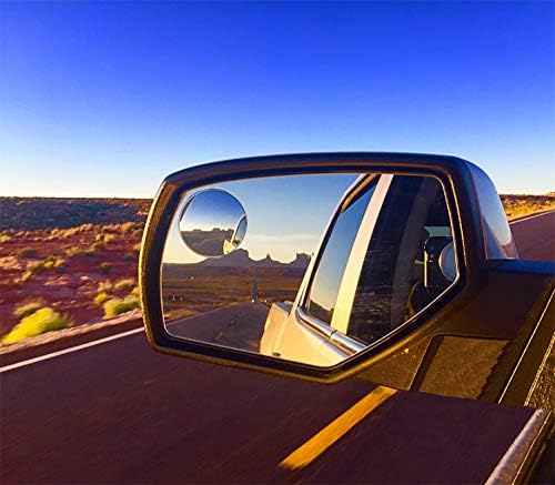 Ampper 4 Pack 3" Blind Spot Mirrors, Aluminum Frame Glass Convex Rear View Blind Spot Mirrors For Pick-up Truck, SUV, Van, Large Vehicle