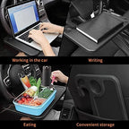 1 Pack Steering Wheel Tray for Dodge Ram 1500/2500/3500 Crew Cab 2013-2018, Portable Car Desk for Laptop Eating Auto Table Food Holder Black