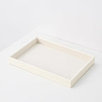Stackable Jewelry Organizer Tray For Drawers,White Leather Small Earring Storage Tray,Bracelet And Necklace Display Box,Jewel