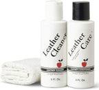 Apple Brand Leather Cleaner & Conditioner Kit - for Use On Leather Purses, Handbags, Shoes, Boots & Accessories - Safe On Col
