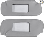 Car Sun Visor Cover Pair Fit for Chevy Camaro 1993-2002, for Pontiac Firebird 1993-2002, Microfiber Leather, Gray