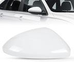DERI Passenger Side Mirror Cap Compatible with Volkswagen Jetta 2019 2020 2021 2022 2023 2024 2025, Right Side Mirror Cover fit for VW Jetta US Version Without Turn Signals, Super white