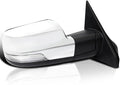 Spec-D Tuning Chrome Power Fold Heated + Puddle + Blind Spot Monitor Right Passenger Side Mirror Compatible with 2019-2024 Ram 1500, Left + Right Pair