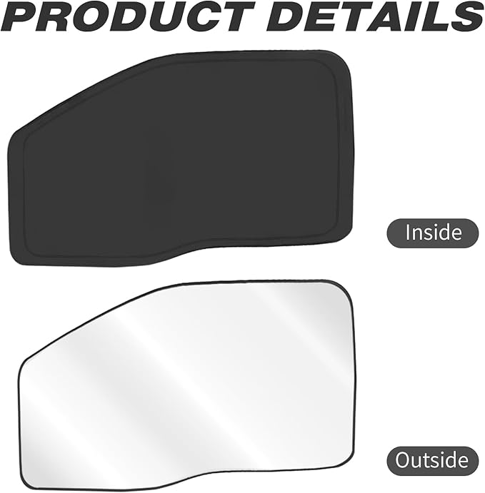 Front Side Window Sun Shade for 2021-2025 Fo-rd F150 Accessories 2Dr 4Dr Pickup, Foldable Window Sunshade Sun Visor Protector for F150, Side Window Shades Sun Shield Blocks UV Rays Heat