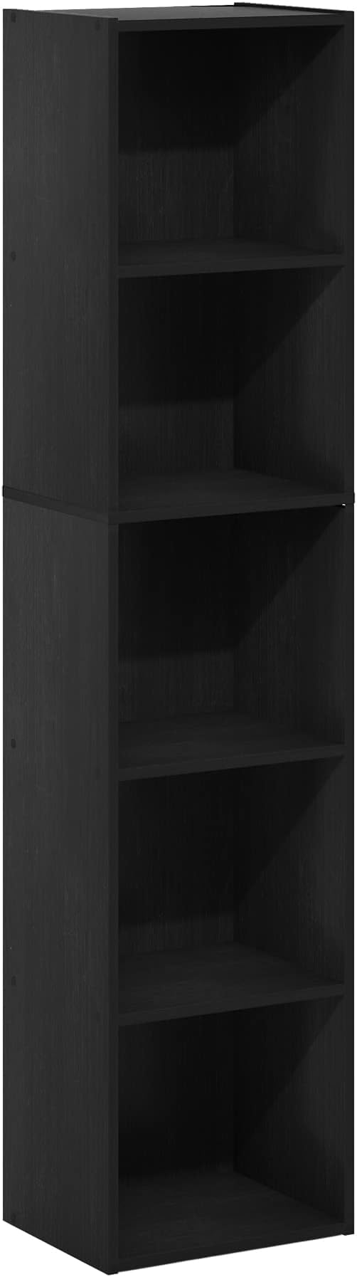 Furinno PASIR Book Shelf, 5-Tier Modern Bookshelf, Open Shelves Bookcase 9 x 12 x 52, Easy Assembly, for Living Room, Bedroom