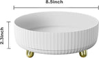 funest Makeup Perfume Organizer, 360 Degree Rotating Lazy Susan Cosmetic Desk Storage Lotions Display Case Round Tray with La