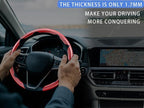 FOAN Steering Wheel Covers, 3PCs Carbon Fiber Anti-Skid Clip on Car Steering Wheel Cover Protector Universal for Most Car, Bl