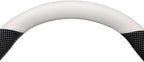 MEWANT Hand Stitched White Leather Tesla Model 3 Steering Wheel Cover for Tesla Model 3 2017-2023 / Model Y 2020-2023 for Tesla Model 3/Y Accessories
