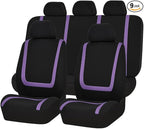 BELOMI Car Seat Covers Full Set, Breathable Premium Cloth Auto Seat Cover, Universal Front and Rear Seat Covers, Automotive I