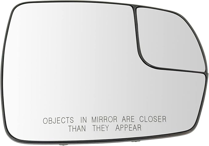 TRQ Passenger Side Mirror Glass with Backing Plate Spotter Convex Compatible with 2015-2018 Ford Edge FO1325223 FT4Z17K707A