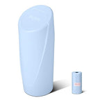 Car Trash Can Bin with Lid - Car Garbage Can Cup Holder - Light Blue Mini Leakproof Vehicle Trash Garbage Can Bin with 20pcs Trash Bags-Car Organizers and Storage for Front Back Seat Accessories