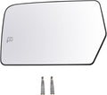 TRQ Driver Side Heated Mirror Glass with Backing Plate Compatible with 2007-2011 Ford Expedition, 2007-2011 Lincoln Navigator