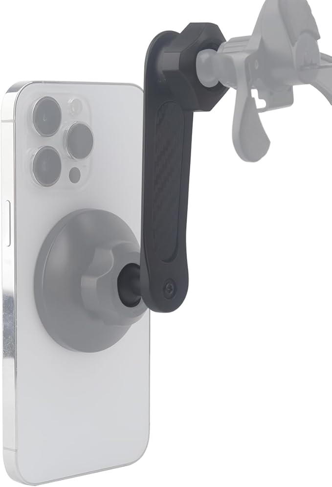 Aluminium 17mm/0.67" Ball Mount Extension Arm, Solid 17mm Vent Clip Ball Extender Female to Male for Car Vent Solid Phone Holder - Metal Made (4.26" Long)