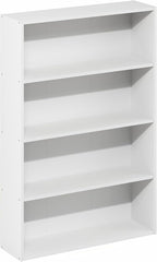 Furinno Basic Book Shelf, 4-Tier Bookcase with Open Shelf, Bookshelf, Cube Storage Organizer, 6 x 24 x 35, for Living Room, B