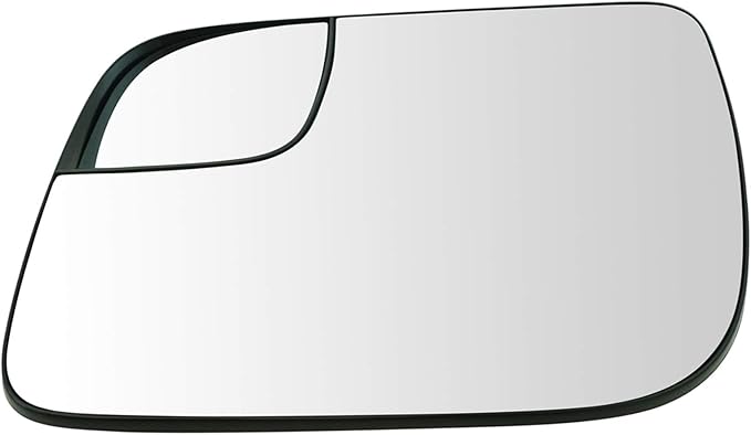 TRQ Driver Side Mirror Glass Heated Compatible with 2011-2012 Ford Explorer 2013-2017 Police Interceptor Utility FO1324221