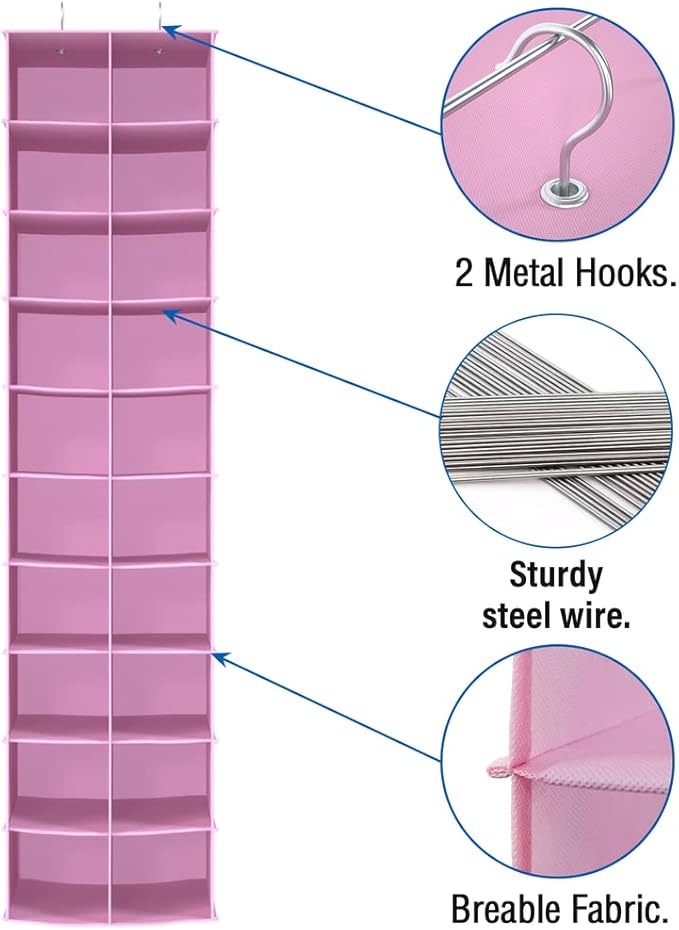Libeder Hanging Shoe Organizer for Closet, Hanging Closet Organizers 20 Section Shoe Shelves, Space Saving Shoe Holder & Stor
