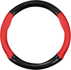 Car Breathable Steering Wheel Cover, Carbon Fiber Wear-Resistant Steering Wheel Protector for Comfy Grip, Universal Non-Slip 