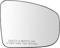 TRQ Passenger Side Mirror Glass with Backing Plate Non-Heated Compatible with 2013-2016 Nissan Pathfinder NI1325118