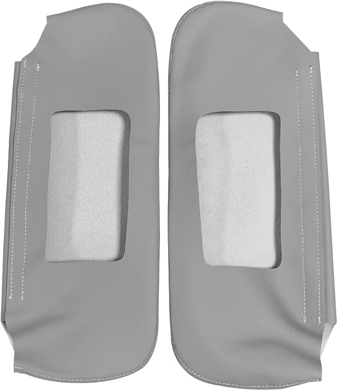 Car Sun Visor Cover Pair Fit for Chevy Camaro 1993-2002, for Pontiac Firebird 1993-2002, Microfiber Leather, Gray