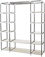 69" Portable Closet Storage Organizer Wardrobe Clothes Rack,Covered Garment Rack,Steel Tube Clothes Storage Organizer,Freesta
