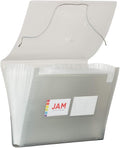 JAM PAPER Accordion Folders - 13 Pocket Plastic Expanding File - Letter Size - 9 x 13 - Smoke Grey - Sold Individually