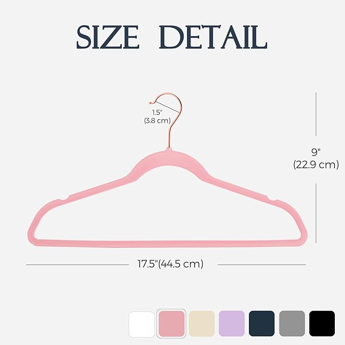 HOUSE DAY Pink Velvet Hangers 120 Pack, Premium Non-Slip Felt Clothes, Sturdy Heavy Duty Coat, Durable Hangers for Suits, Spa