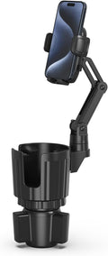 Phone Holders for Your Car, 2 in 1 Universal Cup Holder Expander Adjustable Base with Phone Mount, Long Arm with 360°Rotation