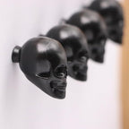 Skull Wall Hooks, 4 Pcs Decorative Metal Wall Mounted Key Holder Hat Rack Organizer Bathroom Hanger Home and Kitchen Use Pegs