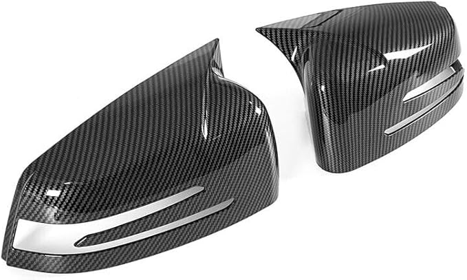 Carbon Fiber Horn Mirror Cover Cap Fit for Merceddes Beenz Beenz W204 W176 W212 CLA250 1994-2020 Passenger + Driver side