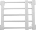 KALLORY Versatile Nail-Free Adjustable Wardrobe Storage Shelf Divider 30-40cm White Closet Organizer for Clothes Partition an
